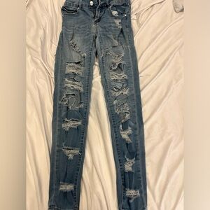 Ripped jeans size 0 worn/used